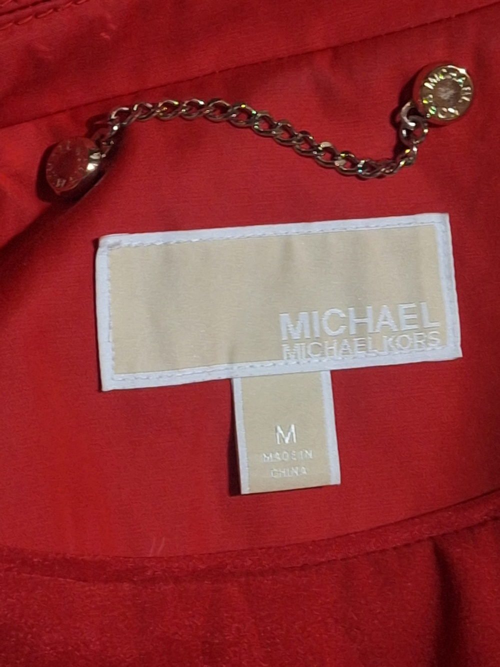 Michael Kors Red Double-Breasted Belted Trench Coat  Size M - Picture 3 of 3